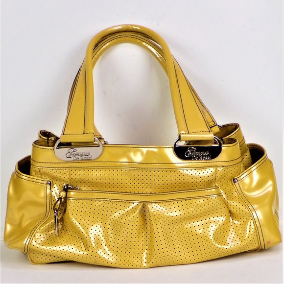 Yellow Perforated Women's Handbag - Picture 1 of 13